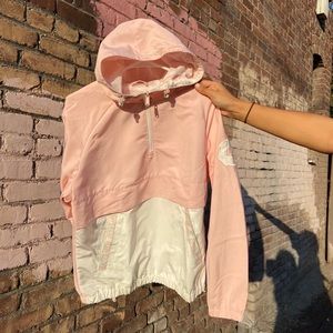 ‼️SOLD‼️SuperDry Pink and White Cute Hoodie